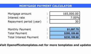 Mortgage payment calc calculator